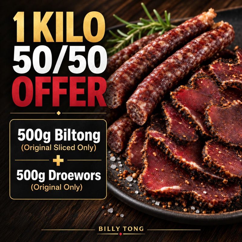 1 Kilo 50/50 Biltong & Droewors Combo