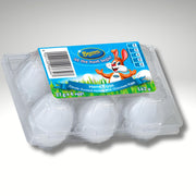 Pack of six Beacons Hens Easter eggs with a cartoon bunny character on the packaging.