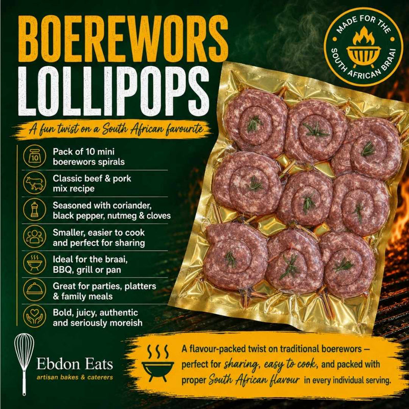 Boerewors Original Beef And Pork Mix Lollipops