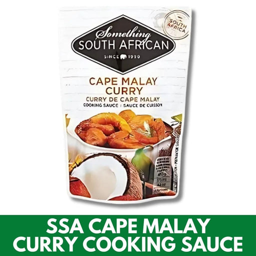 Packaging of Something South African Cape Malay Curry cooking sauce on a white background