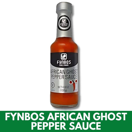 Fynbos African Ghost Pepper Sauce bottle on a white background