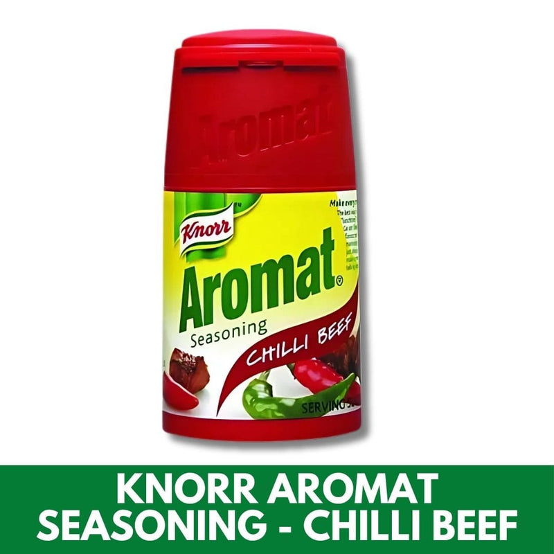 Knorr Aromat Chilli Beef seasoning container on a white background