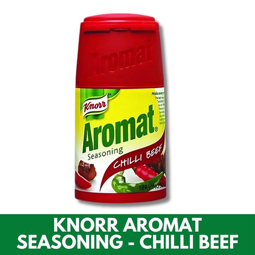 Knorr Aromat Chilli Beef seasoning container on a white background