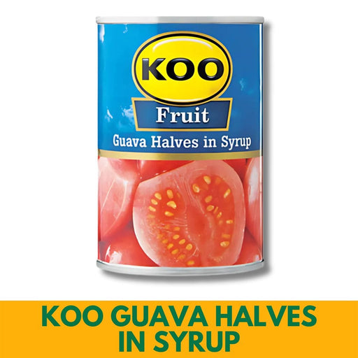 A Can of Koo Guaca Halves In Syrup