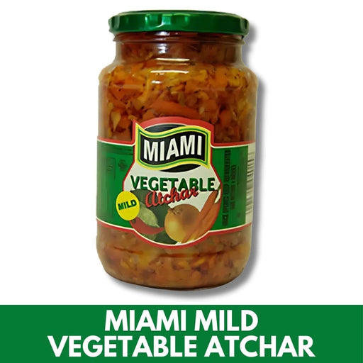 Jar of Miami Vegetable Atchar on a white background