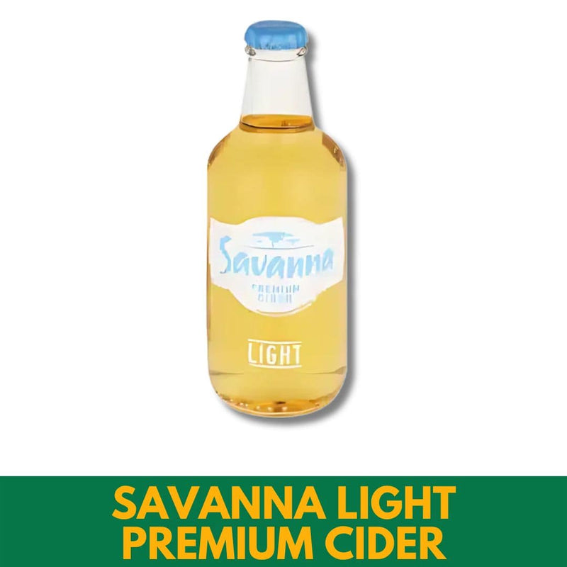 A bottle of Savanna Light Premium Cider