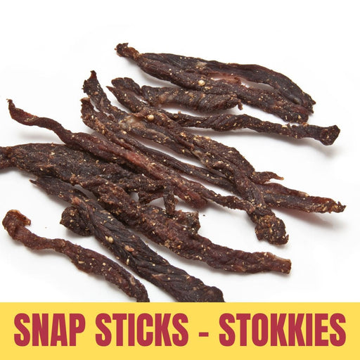 'Snap Sticks - Stokkies' on a white background