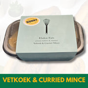 Vetkoek & Curried Mince in a foil package